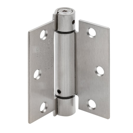 Prime-Line Door Hinge Commercial UL Adjust Self-Close, 3-1/2 in. with Sq. Corners, Satin Nickel 3 Pack U 1158253